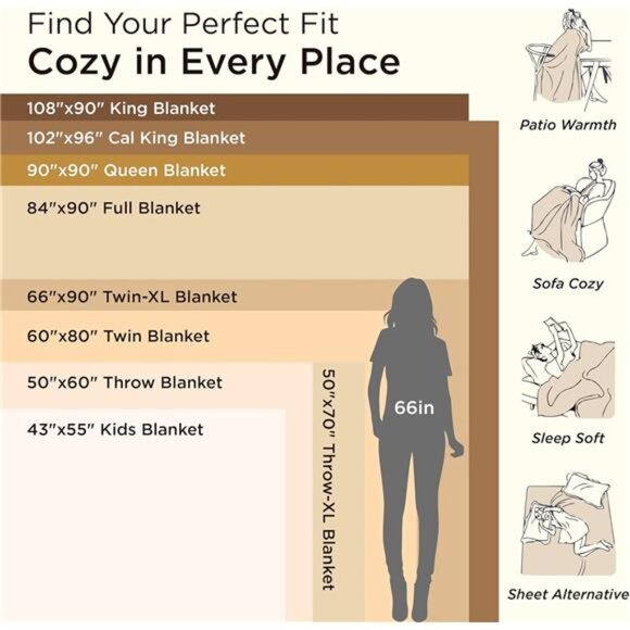 Bedsure Fleece Bed Blankets Queen Size Grey - Soft Lightweight Plush - Picture 5 of 6